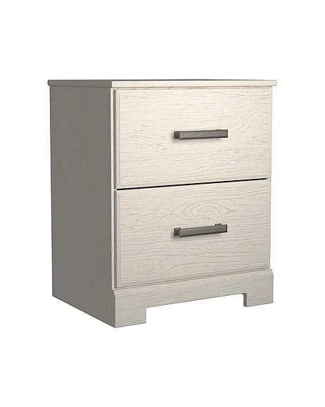 Stelsie Two Drawer Night Stand in White B2588-92 FedEx/UPS
