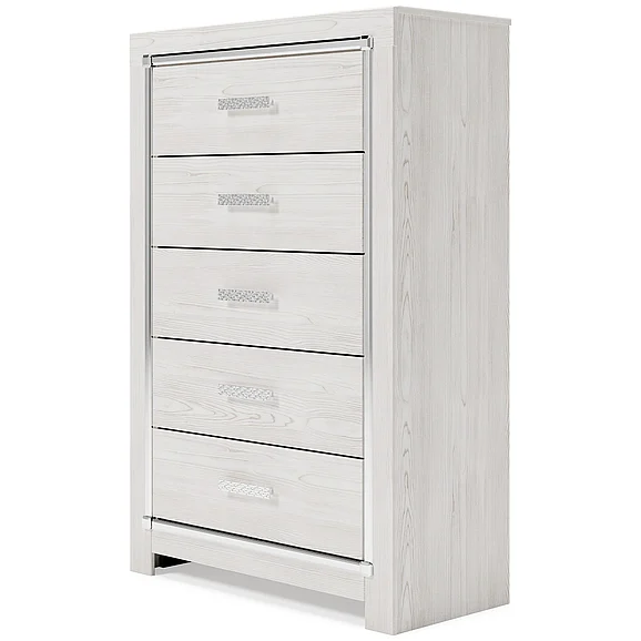 Altyra Five Drawer Chest in White B2640-46