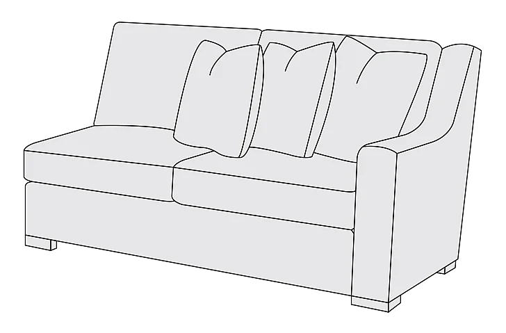 Bernhardt Upholstery Germain Right Arm Loveseat B2641 CUSTOM ITEM