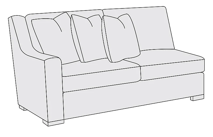 Bernhardt Upholstery Germain Left Arm Loveseat B2642 CUSTOM ITEM