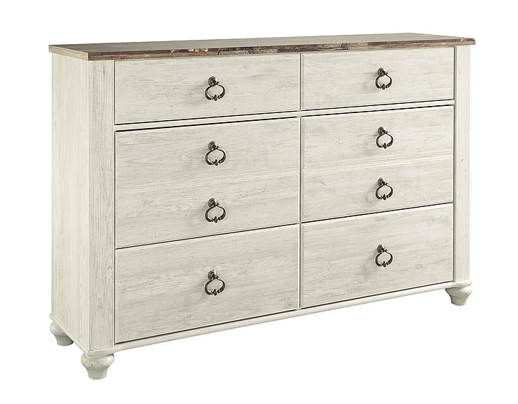 Willowton Dresser in Wash White B267-31