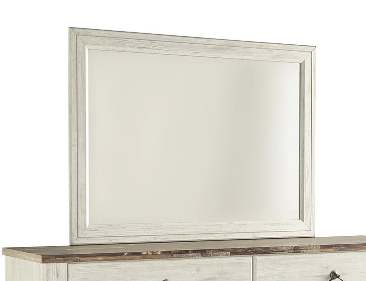 Willowton Mirror in Wash White B267-36