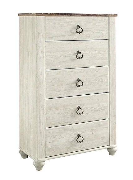 Willowton Drawer Chest in Wash White B267-46