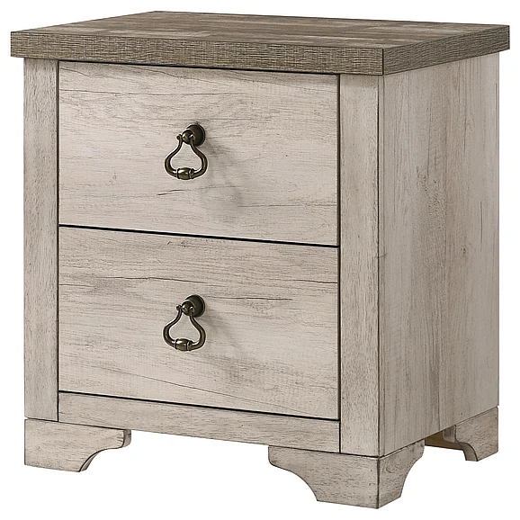 Crown Mark Patterson Nightstand in Driftwood Grey B3050-2