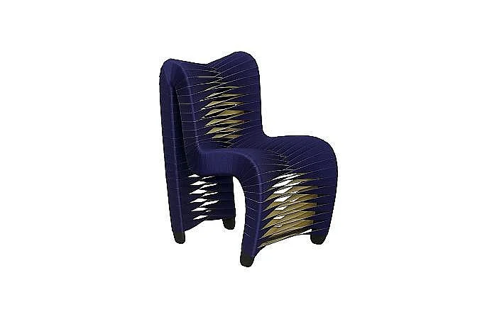 Phillips Collection Seat Belt Chair Kid Sized in Navy B3061NB