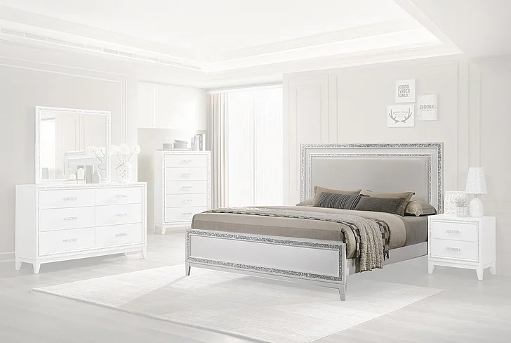 Massa Gallery Tala King Panel Bed in White