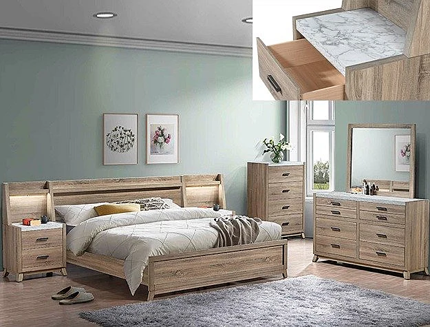 Crown Mark Tilston 4pc Panel Bedroom Set