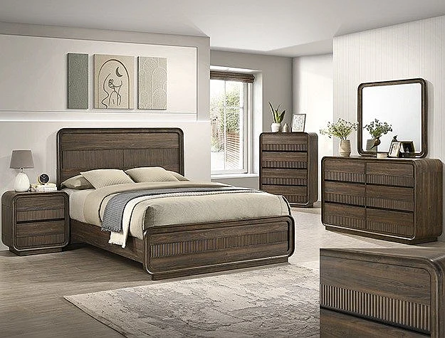 Crown Mark Kinkaid 4pc Panel Bedroom Set
