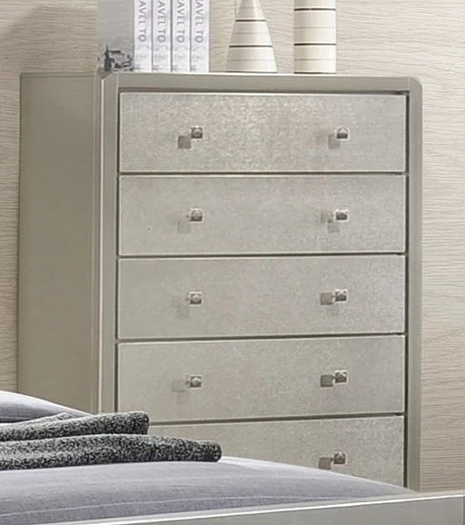 Titanic Furniture Nikos Chest in Silver B360 C