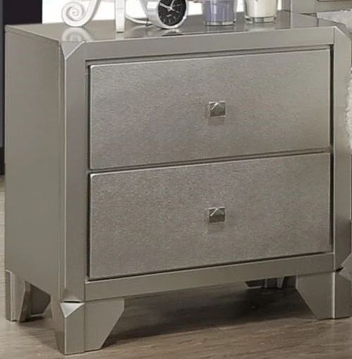 Titanic Furniture Nikos Nightstand in Silver B360 N