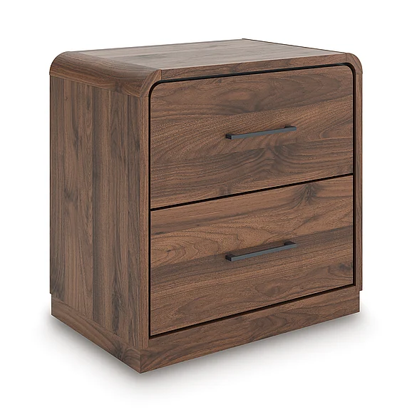Chadworth Two Drawer Nightstand in Walnut Brown NCB386-92