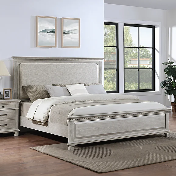 New Classic Silver Sands King Panel Bed in Gray PROMO