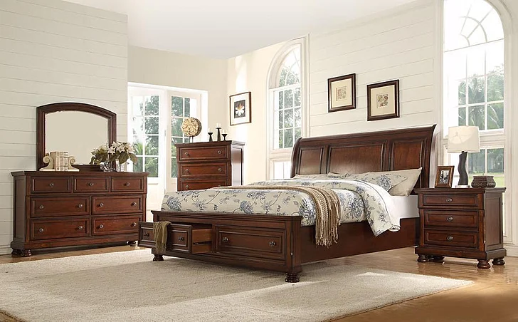 Massa Gallery Carson 3pc Storage Bedroom Set in Brown