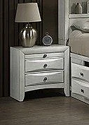 Crown Mark Emily Night Stand in White B4255-2