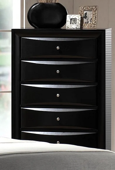 Crown Mark Furniture Emily Drawer Chest in Black B4280-4