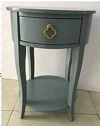Linon Furniture Percy Round Side Table in Slate 65032SLATE01U
