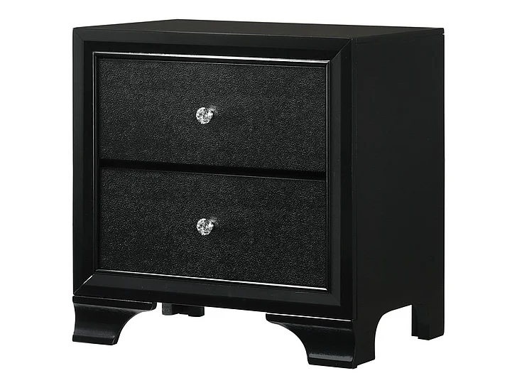 Crown Mark Micah Nightstand in Black B4350-2
