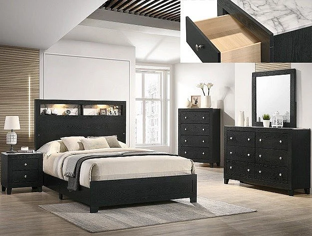Crown Mark Cadence 4pc Panel Bedroom Set