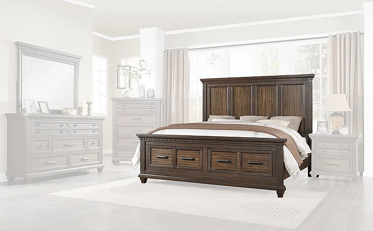 Massa Gallery Jaxon Queen Storage Bed in Brown