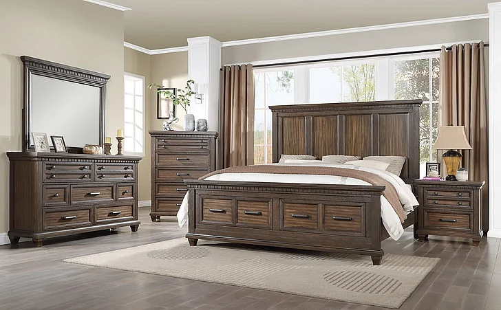 Massa Gallery Jaxon 2pc Bedroom Set in Brown