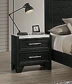 Crown Mark Lamar Night Stand in Black B4680-2