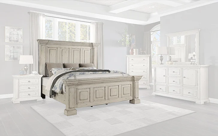 Massa Gallery Amelio Queen Panel Bed in White