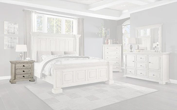 Massa Gallery Amelio Nightstand in White B470-3