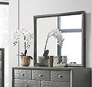 Crown Mark Denker Dresser Mirror Top in Gun Metal B4715-11