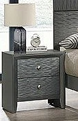 Crown Mark Denker Night Stand in Gun Metal B4715-2