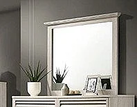 Crown Mark Sarter Dresser MIrror Top in White B4740-11