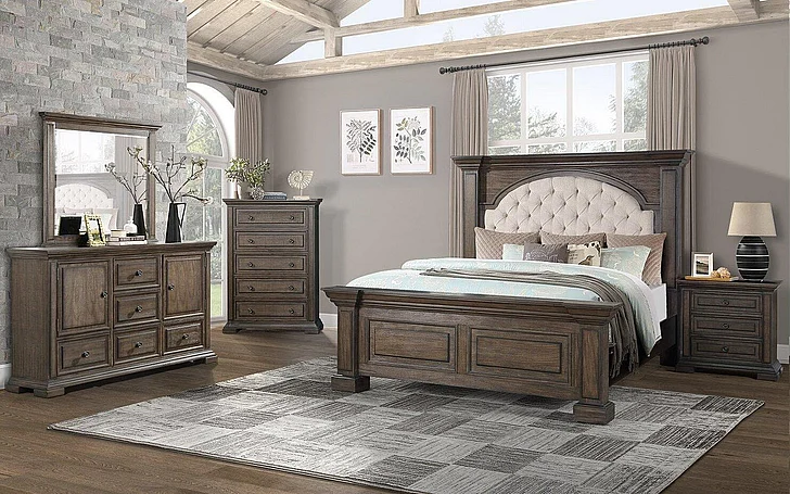 Massa Gallery Amelio Queen 5-Piece Bedroom Set in Brown B475-Queen-5PC