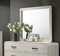 Crown Mark Nyomi Dresser Mirror Top in White B4900-11