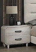 Crown Mark Nyomi Night Stand in White B4900-2