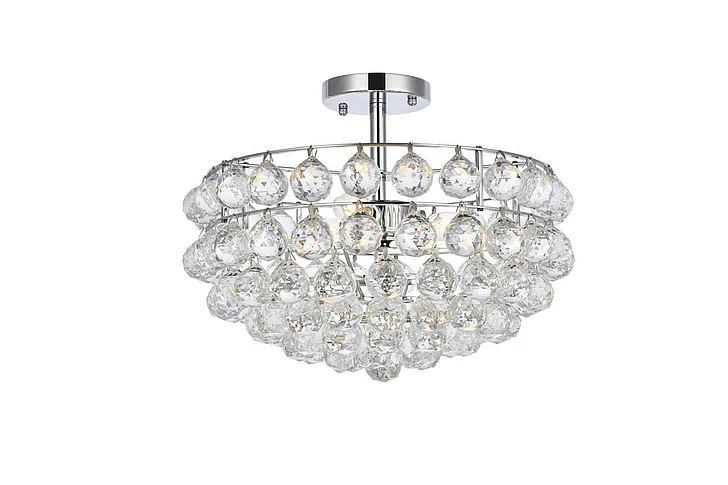 Elegant Savannah 16 In. Flush Mount in Chrome 1107F16C CLOSEOUT