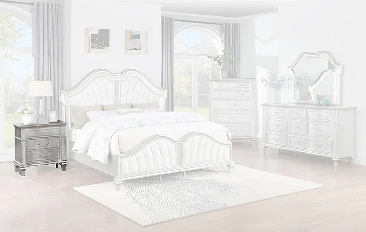 Massa Gallery Izabella Nightstand in White B505-3