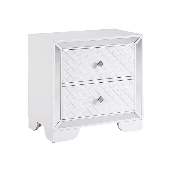 Massa Gallery Demi Nightstand in White B518-3