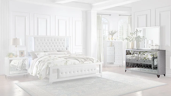 Massa Gallery Zara Dresser in Silver B530-1