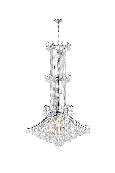 Elegant Toureg 20 Light Chrome Chandelier Clear Royal Cut Crystal V8008G44C/RC