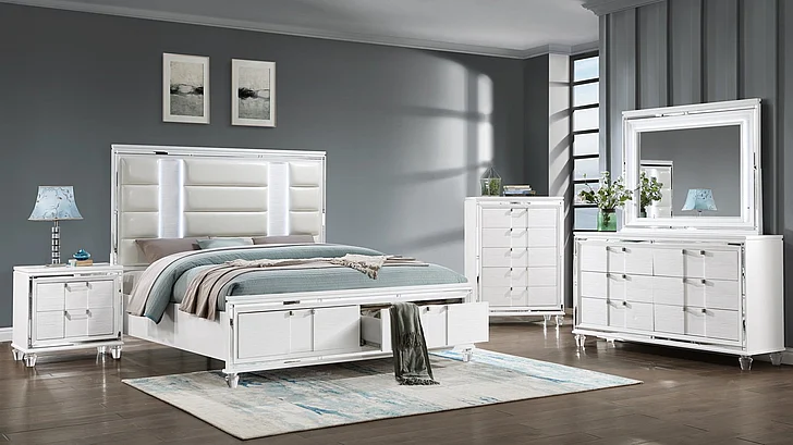 Massa Gallery Gina 2pc Bedroom Set in White
