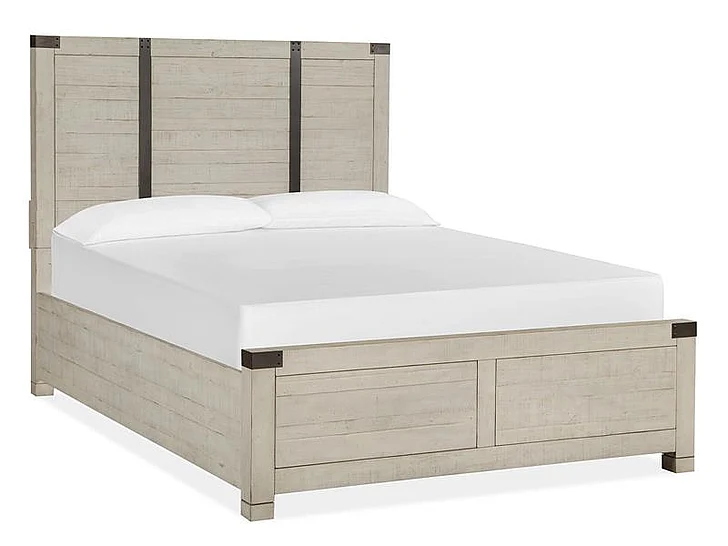Magnussen Furniture Chesters Mill 4-Piece Panel Bedroom Set in Alabaster