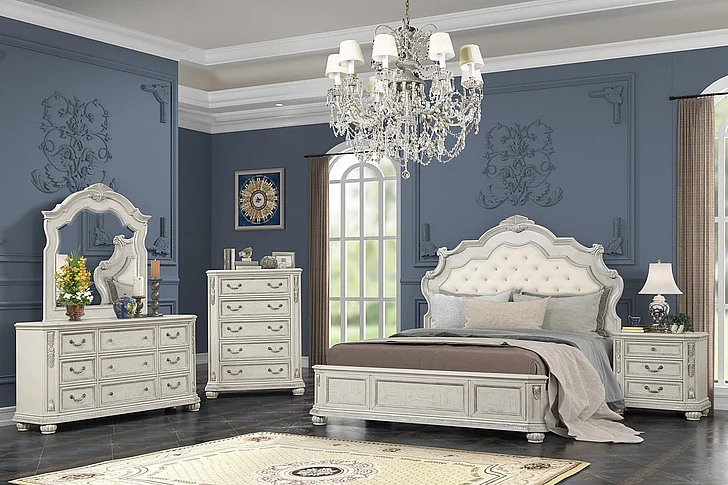 Massa Gallery Arizona 2pc Bedroom Set in Silver Gray