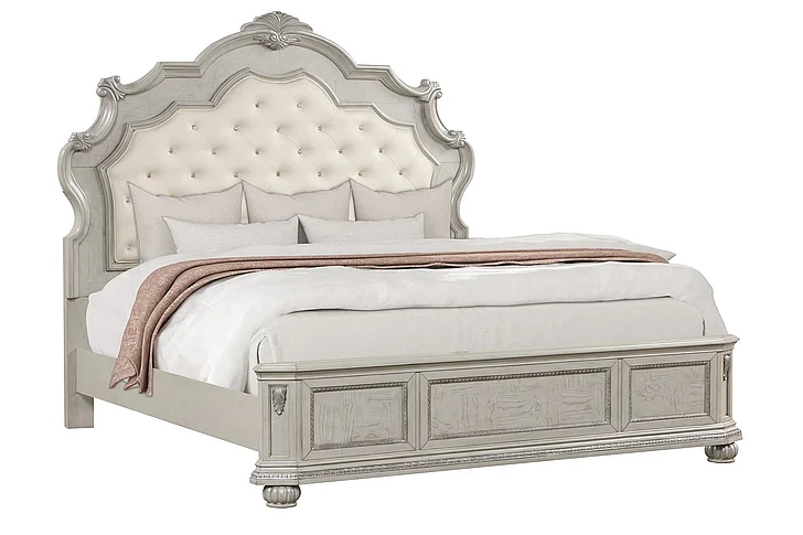 Massa Gallery Arizona King Panel Bed in Antique White