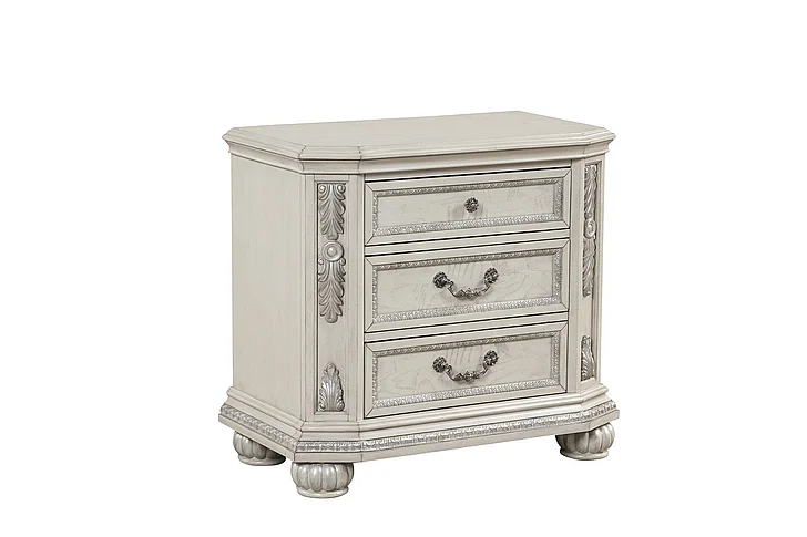 Massa Gallery Arizona Nightstand in Antique White B570-3