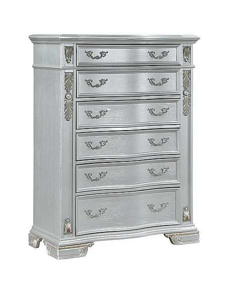 Massa Gallery Atlas Chest in Silver B581-5