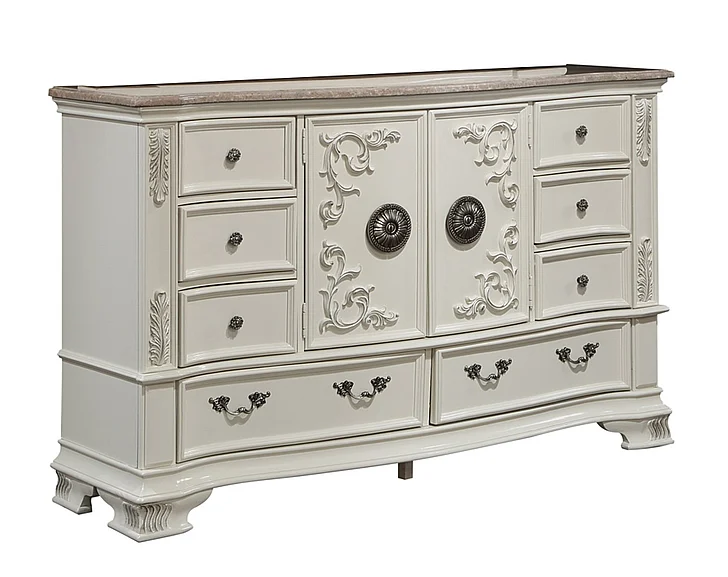 Massa Gallery Austin Dresser in White B585-1