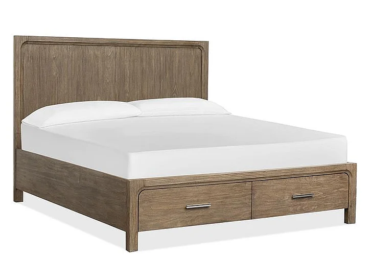 Magnussen Furniture Westbourne Queen Panel Storage Bed in Dark Umber PROMO