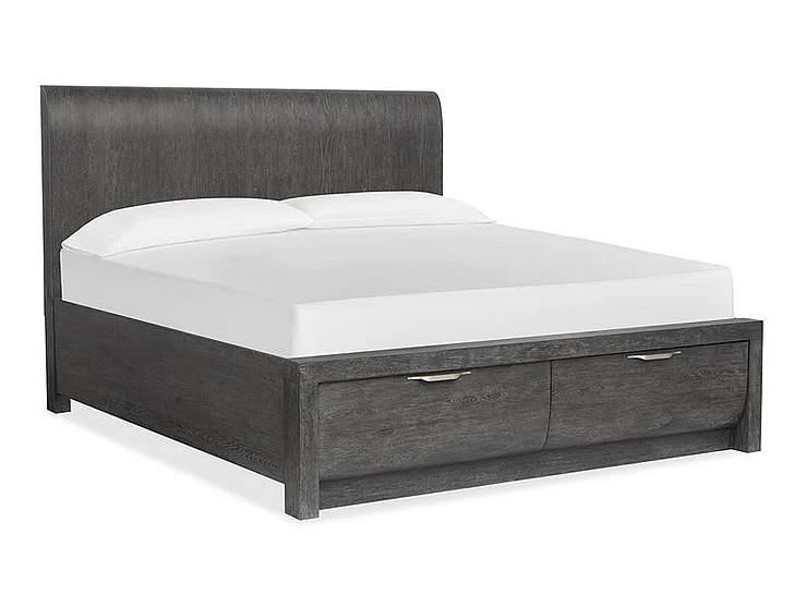 Magnussen Furniture Kinsley King Panel Storage Bed in Black Heron PROMO