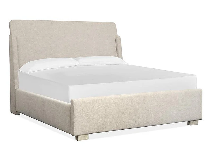 Magnussen Furniture Lorelei King Upholstered Sleigh Bed in Misty Cloud PROMO