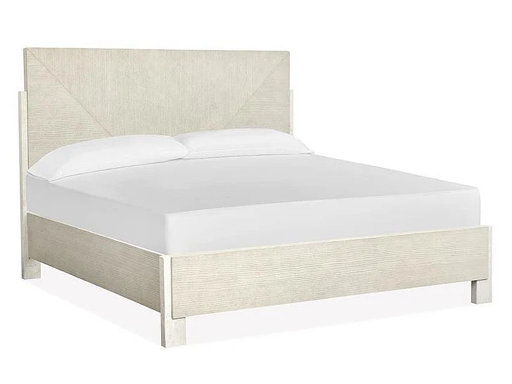 Magnussen Furniture Lorelei Queen Panel Bed in Misty Cloud