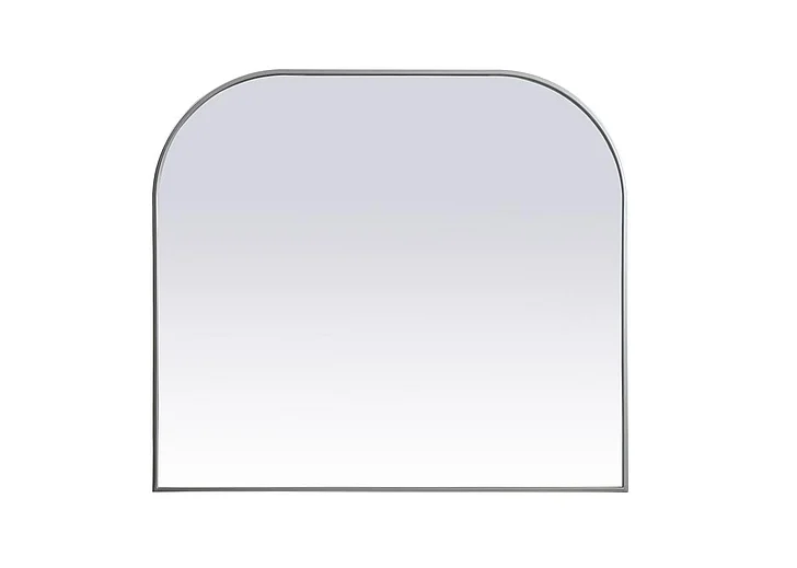 Elegant Metal Frame Arch Mirror 42X38 In. in Silver MR1B4238SIL